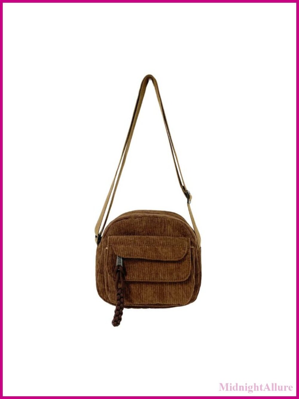 Corduroy Crossbody Bag Kawaii Shoulder Purse Small Wallet Aesthetic